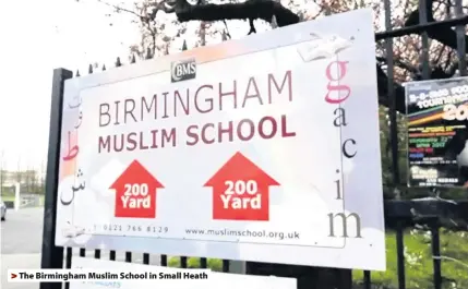  ??  ?? &gt;The Birmingham Muslim School in Small Heath