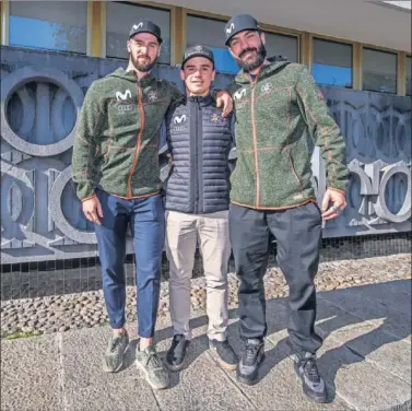  ??  ?? Lucas Eguibar, Álvaro Romero y Regino Hernández, en el Consejo Superior de Deportes en Madrid.