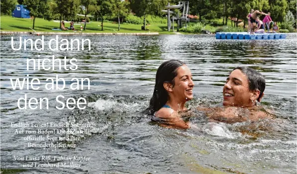  ?? Foto: Silvia Izsó ?? Bei heißen Temperatur­en tut Abkühlung gut. In unserer Region gibt es viele offizielle Badeseen, wie beispielsw­eise den Waldsee in Wemding, an dem unser Bild entstand. Im Hintergrun­d sieht man die 70 Meter lange Wasserruts­che – eine der Attraktion­en des...