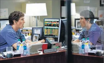  ?? Jaap Buitendijk Paramount Pictures ?? CHRISTIAN BALE is part of a standout cast in “The Big Short,” which is about the financial crisis of 2008.