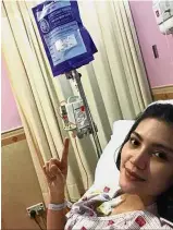  ??  ?? Staying strong:A file photo of Elyana undergoing treatment, which was posted on her Instagram page.