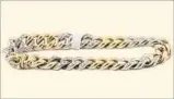  ??  ?? Pulsera oro 18k combinada con diamantes.