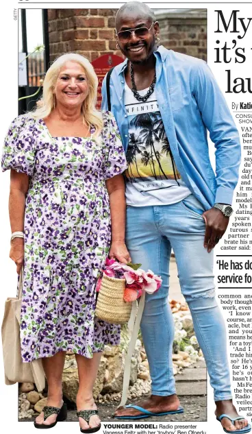  ?? ?? YOUNGER MODEL: Radio presenter Vanessa Feltz with her ‘toyboy’ Ben Ofoedu