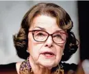  ?? ANDREW HARNIK/AP ?? “Her passing is a great loss for so many, from those who loved and cared for her to the people of California that she dedicated her life to serving,” California Sen. Dianne Feinstein’s chief of staff James Sauls said in a statement.