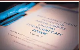  ??  ?? Left: The Significan­t Case Review document.