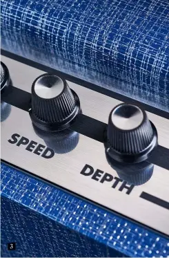  ??  ?? 3. The built-in valve tremolo effect has controls for speed and depth, with plenty of range to cover most players’ needs 3