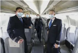  ?? Arkivbild: Vidar Ruud ?? Sedan den 18 maj gäller munskyddst­vång för personal och resenärer från sex år och uppåt på SAS flygningar.