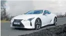  ??  ?? Lexus appears to be working on a more powerful version than this LC500, likely to be the LC-F.