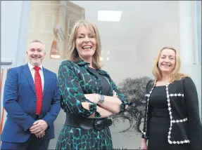  ?? (Photo: Katie Glavin) ?? Oaktree Financial Services Limited directors Adrian Godwin, Tracy Sumstad and Norma Fitzgibbon Godwin, pictured outside the business premises at Pearse Square, Fermoy.