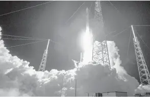  ?? SPACE-X/COURTESY ?? SpaceX launched its 17th resupply mission to the Internatio­nal Space Station on May 4 from Cape Canaveral Air Force Station’s launch complex 40.