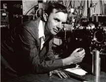  ?? Emilio Segre/New York Times file photo ?? Physicist Lewis Branscomb works in a laboratory at the Joint Institute for Laboratory Astrophysi­cs. He died on May 31 at 96.