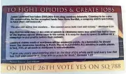  ?? [PHOTOS PROVIDED] ?? A mailer distribute­d by Yes on 788 PAC criticizes U.S. Sen. James Lankford, R-Oklahoma City, for his opposition to State Question 788.