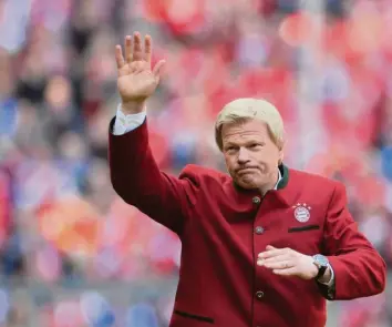  ?? Foto: dpa ?? Als Spieler feierte Oliver Kahn mit dem FC Bayern große Erfolge. Nun zieht der 50-Jährige in den Vorstand ein.