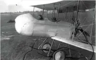  ??  ?? This photograph of a Vickers biplane dates from the WW1 era