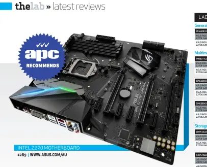  ?? $289 | WWW.ASUS.COM/AU ?? INTEL Z270 MOTHERBOAR­D