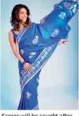  ??  ?? Sarees will be sought after. Priyanka Chopra wearing a Masaba Gupta creation