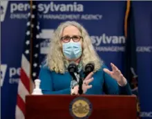  ?? Natalie Kolb/Commonweal­th Media Services ?? Dr. Rachel Levine, Pennsylvan­ia’s former health secretary, is set to go before a Senate committee for a hearing on her confirmati­on as President Joe Biden’s assistant secretary of health.