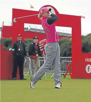  ?? Picture: Getty. ?? Elie’s Sally Watson shot a 69 to make the cut in what is almost certainly her final event as a profession­al golfer.