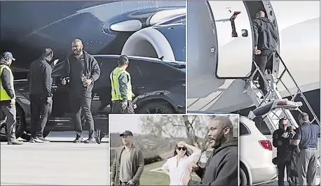  ?? (Daily Mail) ?? Billionair­e filmmaker Tyler Perry was spotted paying a visit to Prince Harry and Meghan Markle’s US$14.7 million Montecito home.