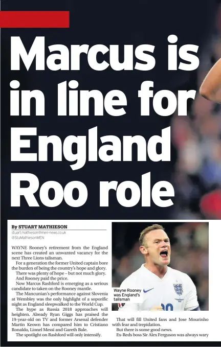  ??  ?? Wayne Rooney was England’s talisman