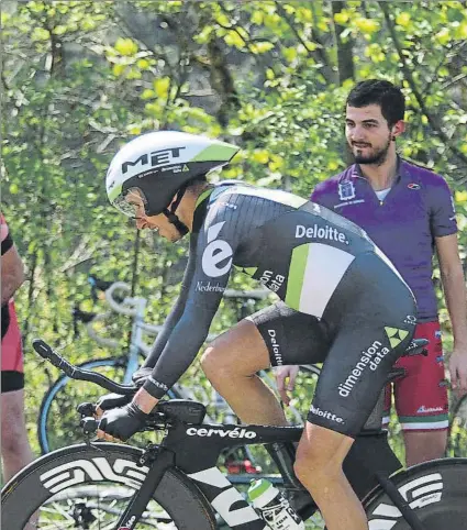  ?? FOTO: L. M. UNCITI ?? Igor Antón El ciclista de Galdakao afronta su décima participac­ión en la Vuelta a España