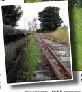  ?? Pics: ?? Above: Martin Brennan on the rail line near Knocknashe­e. Left: Bellaghy train station, the southernmo­st part of the train line in Sligo. Sligowalks.ie