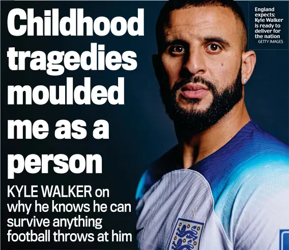  ?? GETTY IMAGES ?? England expects: Kyle Walker is ready to deliver for the nation