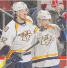  ?? | GETTY IMAGES ?? Top center Ryan Johansen ( left) and stud winger Viktor Arvidsson are all but certain to return to the Predators.