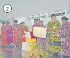  ?? Picture: REINAL CHAND ?? 2. Lautoka Market Vendors Associatio­n members perform a drama during the awards night.