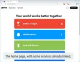  ??  ?? The home page, with some services already linked.
