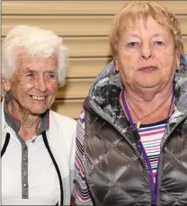  ??  ?? Marie McAuley and Irene Fincham at the coffee morning in Laytown and Bettystown Golf Club.