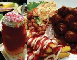  ??  ?? STRAWBERI Freakshake yang dihiasi ais krim.
MEATBALL