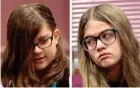  ?? JOURNAL SENTINEL FILES ?? The Slender Man defendants were 12 years old when they were arrested after a stabbing that nearly killed a 12-year-old friend. Anissa Weier is at left and Morgan Geyser is at right.