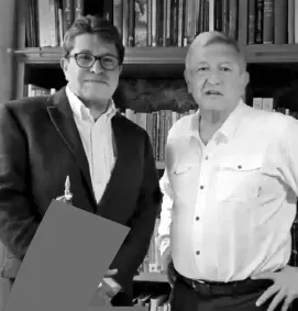  ?? /CORTESÍA ?? Ricardo Monreal y López Obrador analizaron la agenda conjunta de los poderes Ejecutivo y Legislativ­o