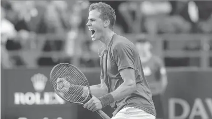  ?? JUSTIN TANG/THE CANADIAN PRESS ?? Canada’s Vasek Pospisil says he is working on being more aggressive and making the points shorter in his game.