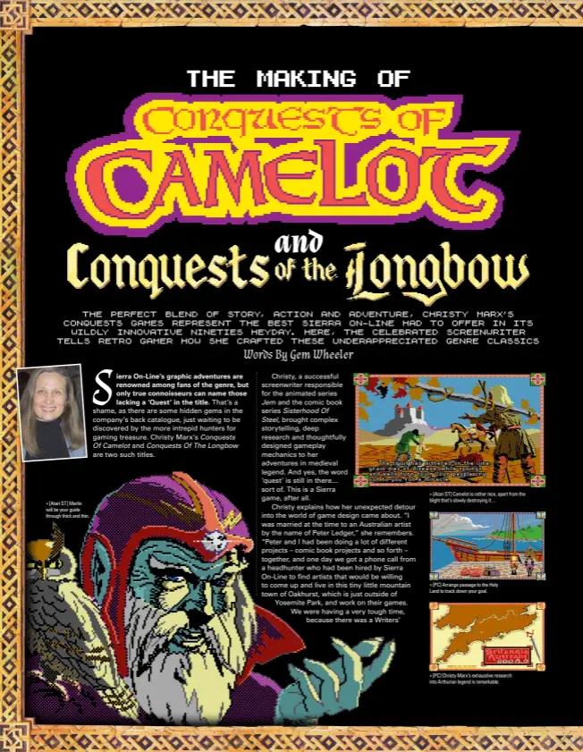  ??  ?? » [Atari ST] Merlin will be your guide through thick and thin. » [Atari ST] Camelot is rather nice, apart from the blight that’s slowly destroying it… » [PC] Arrange passage to the Holy Land to track down your goal. » [PC] Christy Marx’s exhaustive research into Arthurian legend is remarkable.