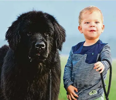  ?? FOTO MARKÉTA SOUSEDÍKOV­Á ?? Parťáci. Na soužití dítěte a psa je třeba dohlížet a v případě potřeby se citlivě zapojit, přátelském­u vztahu pomoci.