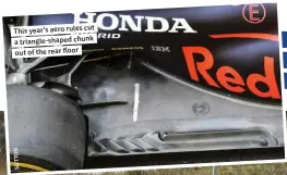  ??  ?? This year’s aero rules cut triangle-shaped chunk a out of the rear floor