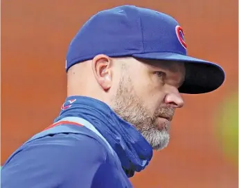  ?? GENE J. PUSKAR/AP ?? Manager David Ross needs some new names to write into the Cubs’ lineup in 2021.