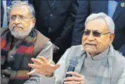  ?? AP DUBE/HT ?? Bihar CM Nitish Kumar (right) with deputy CM Sushil Modi. Kumar’s JD(U)and Modi’s BJP have moved closer on prohibitio­n since they joined hands to form the government