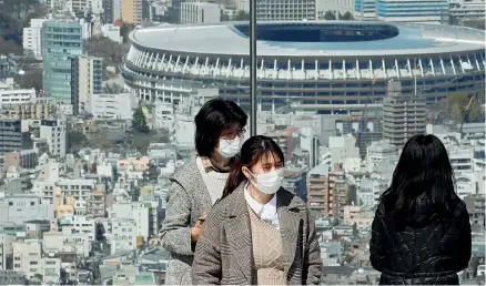  ?? (Epa) ?? Gioiello
Il nuovo stadio nazionale di Tokyo è stato costruito per l’olimpiade e ultimato nel 2019: sorge al posto del vecchio stadio dei Giochi del 1964, demolito nel 2015. È un impianto polivalent­e