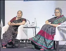  ?? RAJ K RAJ/HT PHOTO ?? Swapna Liddle (left), convener of INTACH Delhi Chapter, and historian and author Rana Safvi during the ‘Potential of Heritage Tourism in India’ session.