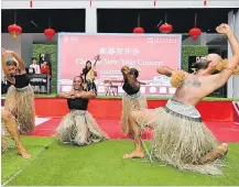  ?? Picture: ANASEINI DIMATE ?? Performanc­e by Mata Dance Group during the Chinese New Year celebratio­n at the Nausori Plaza last Saturday.