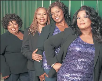  ??  ?? SISTERLY HARMONY: The McCrary Sisters were in brilliant form and much appreciate­d by the audience.