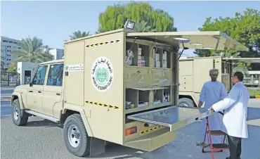  ?? (Supplied photo) ?? The mobile veterinary clinic is a four-wheel drive vehicle with twin cabins