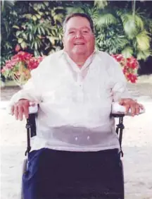 ??  ?? Don Enrique Zobel in a wheelchair.