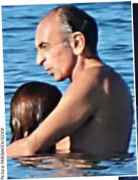  ?? ?? Zemmour’s amour: The lovers were pictured in a clinch in September