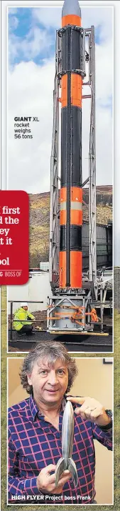  ?? ?? GIANT XL rocket weighs 56 tons
