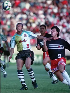  ?? FILE PHOTO ?? San Jose defender Michael Emenalo (5) was a part of the MLS’ inaugural game at Spartan Stadium.