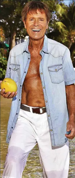  ??  ?? Soaking up the sun: Sir Cliff Richard in his 2015 calendar